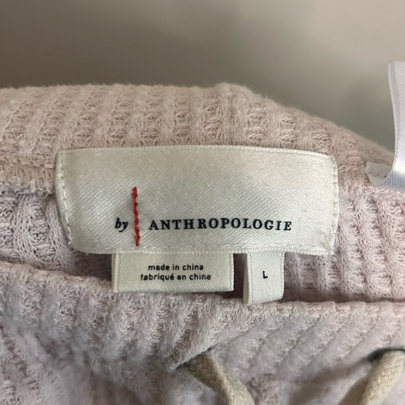 Anthropologie Pink Vista Hacci Thermal Knit Lounge Joggers Size Large - Picture 7 of 10